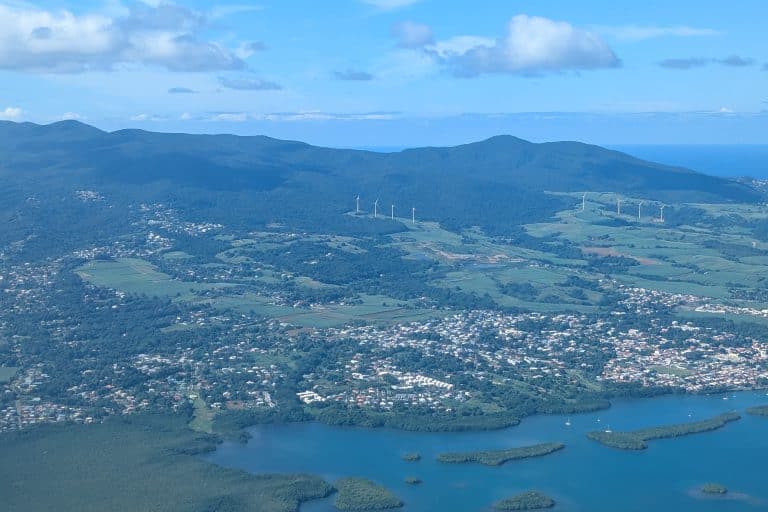 Wind turbines on the island nation of Guadalupe